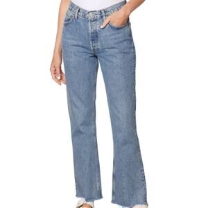 AGOLDE NWT Relaxed Boot Mid Rise Relaxed Bootcut Static Jeans Size 30 Raw Hem